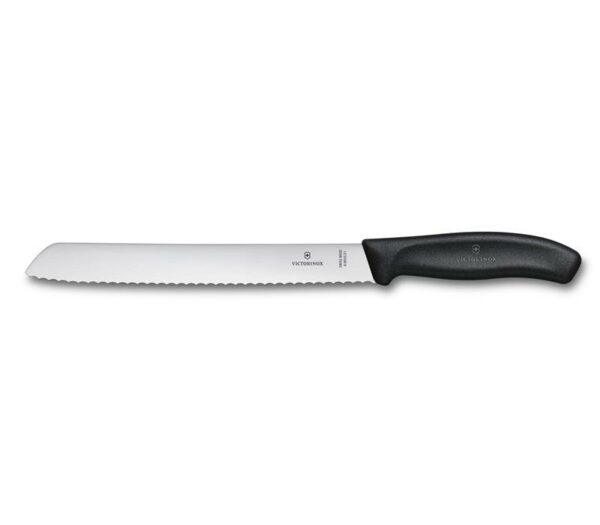 Victorinox Brotmesser 21cm Wellenschliff schwarz – Bild 2