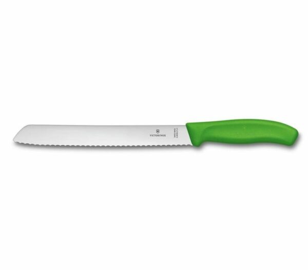 Victorinox Brotmesser 21cm Wellenschliff grün