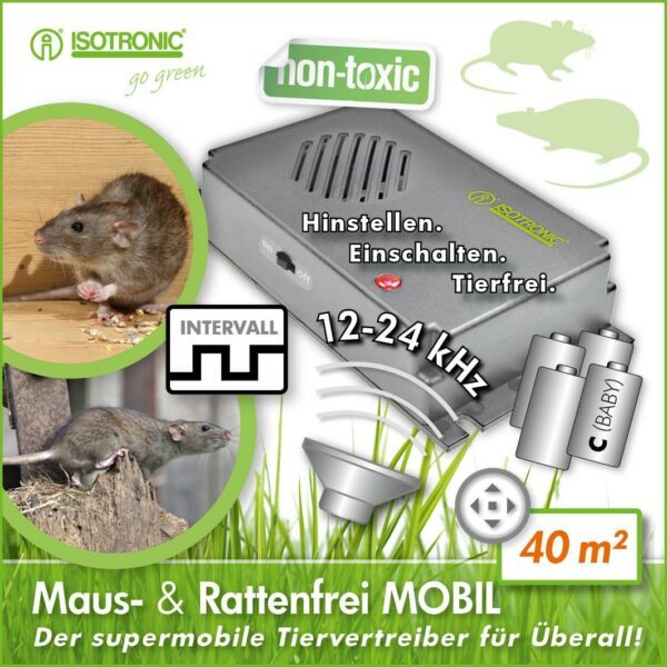 Mäuse- u. Rattenvertreiber, batteriebetrieben – Bild 2
