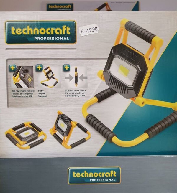 Technocraft LED Akku Scheinwerfer faltbar