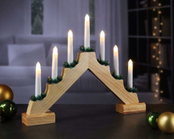 Weihnachtsleuchter mit 7 Kerzen