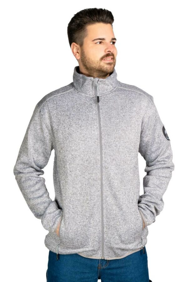 Sweatjacke Active, Farbe grau-melange, Gr.XL – Bild 2