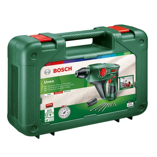 Bosch Akku Bohrhammer Uneo (1 Akku, 12 Volt System, Max. Bohr-Ø in Beton 10 mm, im Koffer) – Bild 4