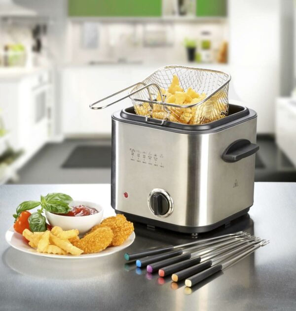 Westfalia Mini Fritteuse und Fondue-Set, 1,2 Liter