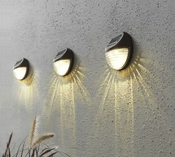 Best Season LED Solar Wandleuchten "Fency" im 3er Set