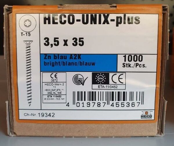 HECO-UNIX-plus Schrauben 3,5 x 35 1000Stk. – Bild 4