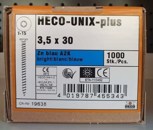HECO-UNIX-plus Schrauben 3,5 x 30 1000Stk. – Bild 4