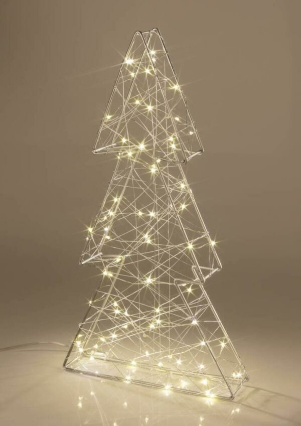 LED Silberdraht Tannenbaum 40 cm Star-Max