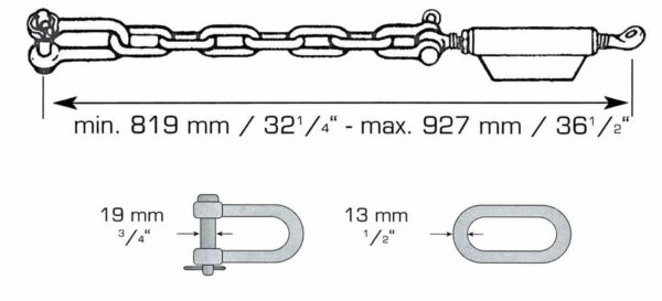 Stabilisatorenketten für Unterlenker 13 mm – Bild 4