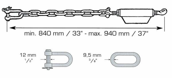 Stabilisatorenketten für Unterlenker 13 mm – Bild 3