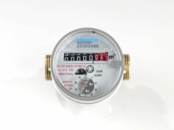Einstrahl Wohnung Wasserzähler für Kaltwasser QN 2,5/ R 3/4 / 130 mm – Bild 3