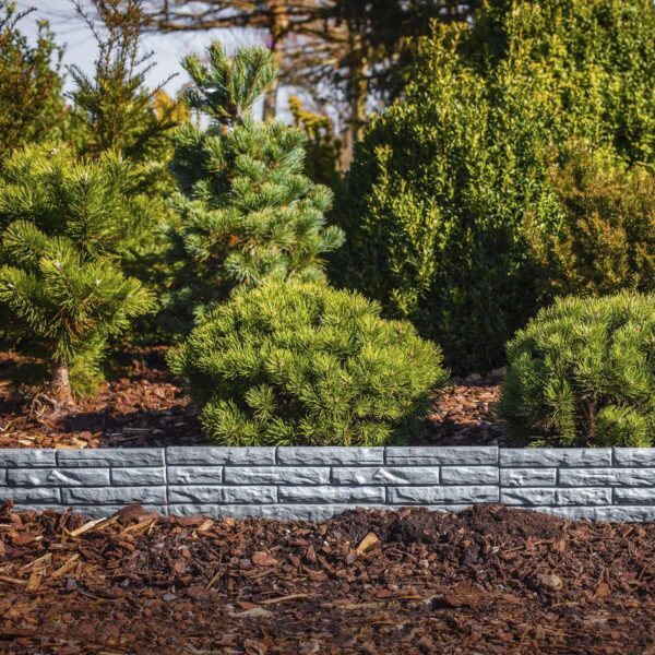 UPP Beet-Einfassung "GARTENMAUER" in Stein-Optik, 5-teilig, 290 cm – Bild 2