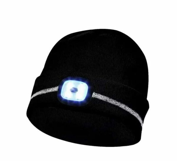GEBOL LED Kappe mit Reflektionsstreifen, schwarz