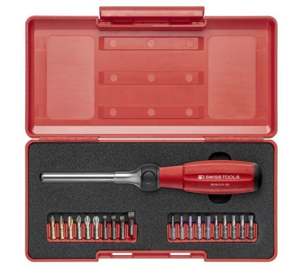 PB Swiss Tool Bitset PB 8510 SwissGrip 100 mm Ratsche