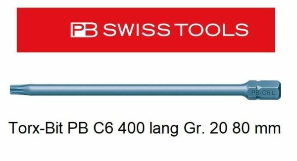 PB SwissTools Torx-Bit PB C6 400 lang Gr. 20 80 mm