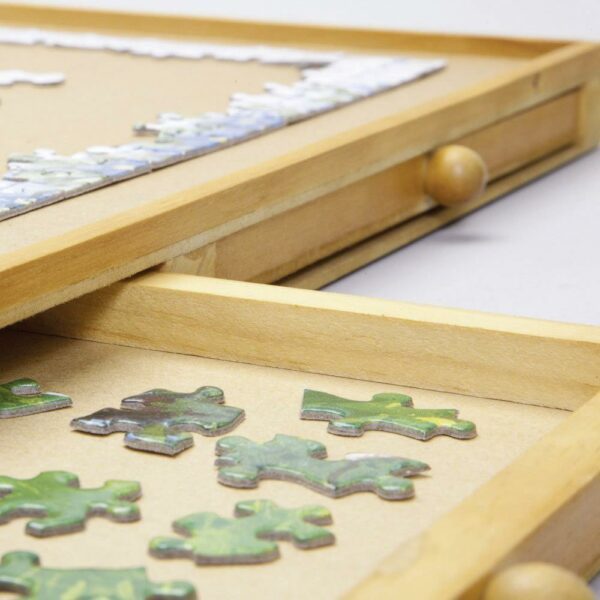 MediaShop Puzzle Tisch mit 4 Schubladengelb, aus Kunststoff – Bild 2