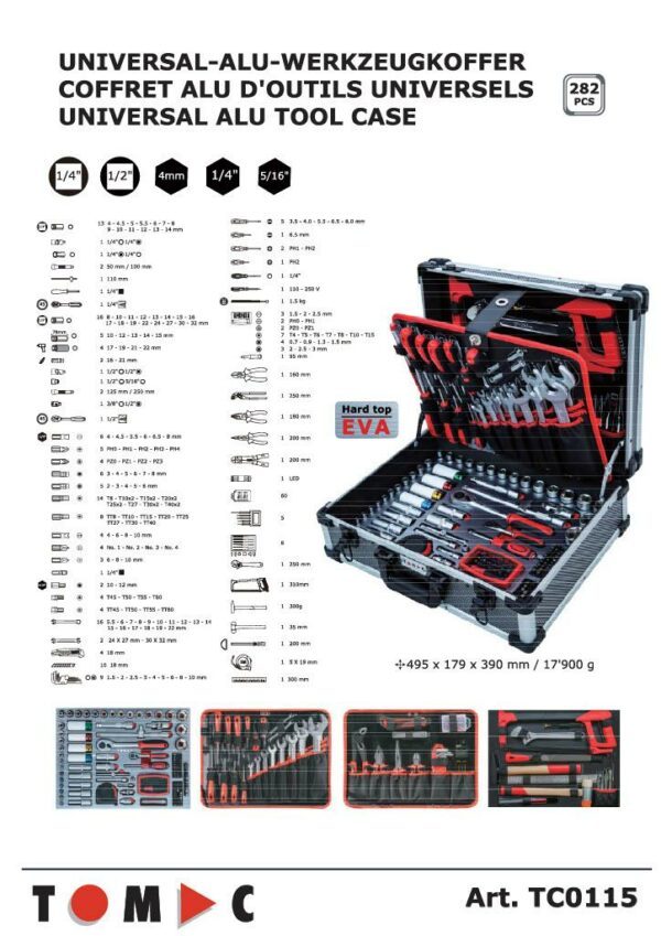 TOMAC Universal-Alu-Werkzeugkoffer TC0115 – Bild 6