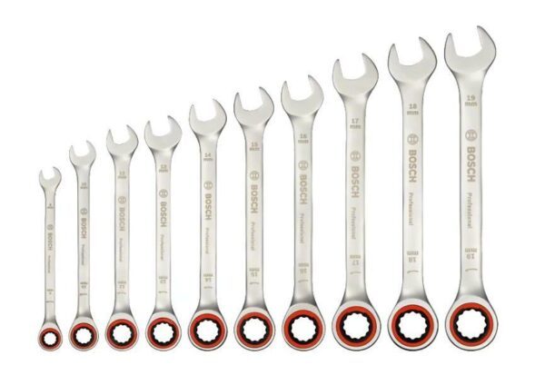Bosch Maul Ring Ratschenschlüssel Set, 10tlg. 1600A02AU0 – Bild 3